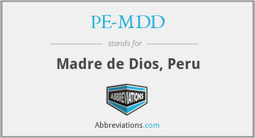 PE-MDD - Madre de Dios, Peru