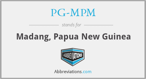 PG-MPM - Madang, Papua New Guinea
