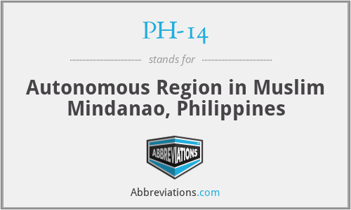 PH-14 - Autonomous Region in Muslim Mindanao, Philippines