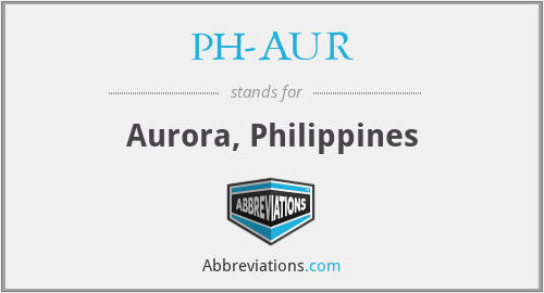 PH-AUR - Aurora, Philippines