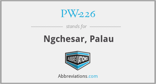 PW-226 - Ngchesar, Palau