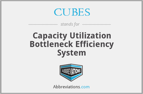 CUBES - Capacity Utilization Bottleneck Efficiency System