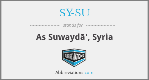 SY-SU - As Suwaydā', Syria
