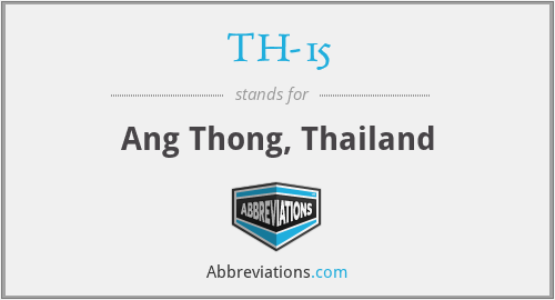 TH-15 - Ang Thong, Thailand