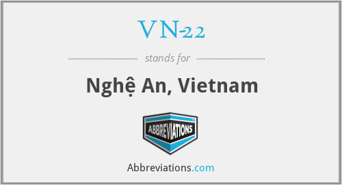 VN-22 - Nghệ An, Vietnam