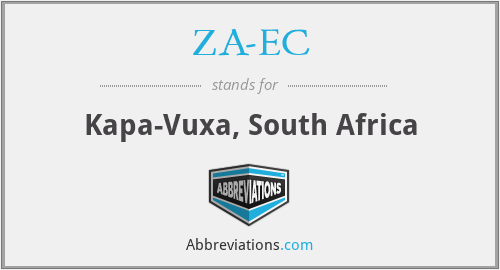 ZA-EC - Kapa-Vuxa, South Africa