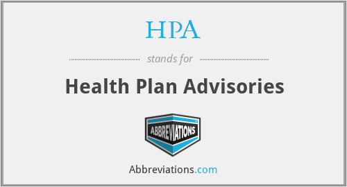 HPA - Health Plan Advisories