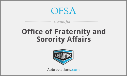 OFSA - Office of Fraternity and Sorority Affairs