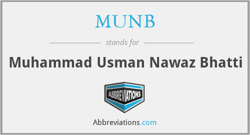 MUNB - Muhammad Usman Nawaz Bhatti
