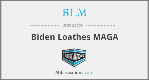 BLM - Biden Loathes MAGA