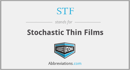 STF - Stochastic Thin Films
