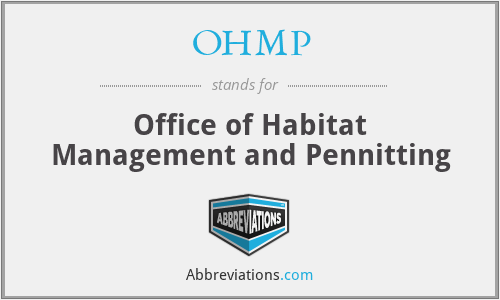 OHMP - Office of Habitat Management and Pennitting