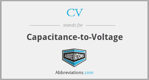 CV - Capacitance-to-Voltage