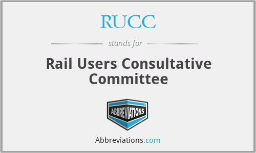 RUCC - Rail Users Consultative Committee