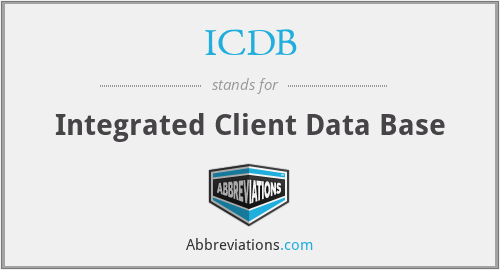 ICDB - Integrated Client Data Base