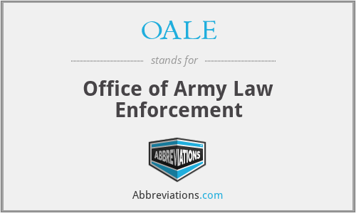 OALE - Office of Army Law Enforcement