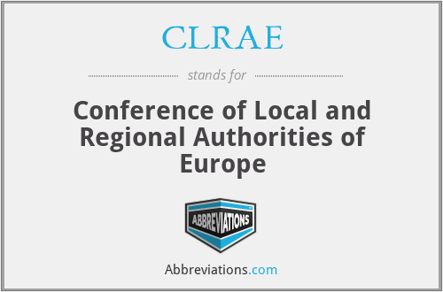 CLRAE - Conference of Local and Regional Authorities of Europe