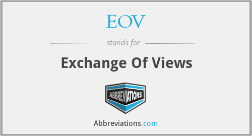 EOV - Exchange Of Views