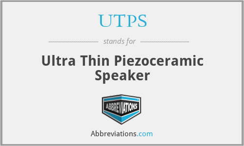 UTPS - Ultra Thin Piezoceramic Speaker