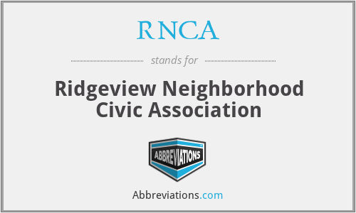 RNCA - Ridgeview Neighborhood Civic Association