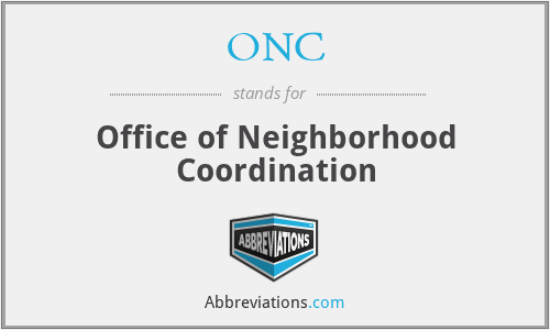 ONC - Office of Neighborhood Coordination