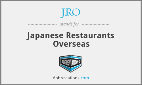 JRO - Japanese Restaurants Overseas