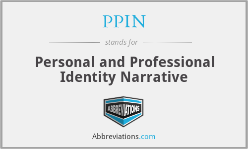PPIN - Personal and Professional Identity Narrative