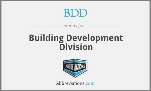 BDD - Building Development Division