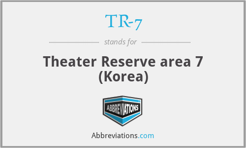 TR-7 - Theater Reserve area 7 (Korea)