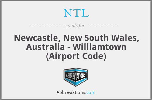NTL - Newcastle, New South Wales, Australia - Williamtown (Airport Code)