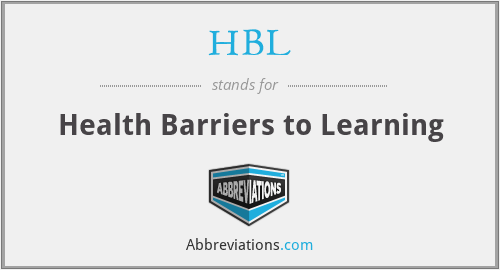 HBL - Health Barriers to Learning