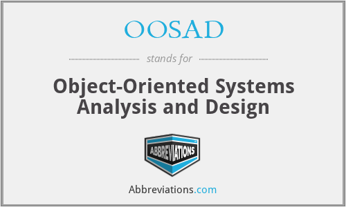 OOSAD - Object-Oriented Systems Analysis and Design