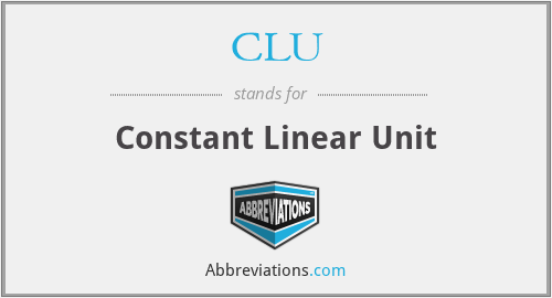 CLU - Constant Linear Unit