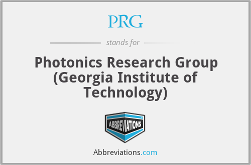 PRG - Photonics Research Group (Georgia Institute of Technology)