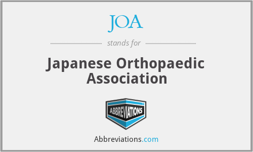 JOA - Japanese Orthopaedic Association