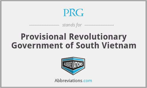 PRG - Provisional Revolutionary Government of South Vietnam