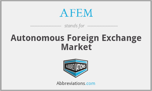 AFEM - Autonomous Foreign Exchange Market