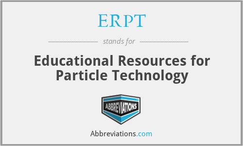 ERPT - Educational Resources for Particle Technology