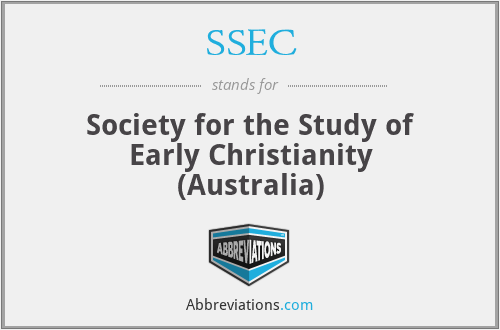 SSEC - Society for the Study of Early Christianity (Australia)