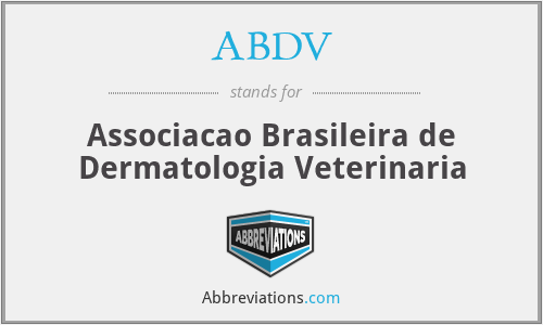 ABDV - Associacao Brasileira de Dermatologia Veterinaria