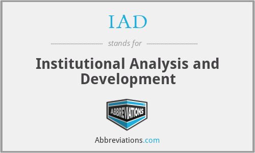 IAD - Institutional Analysis and Development