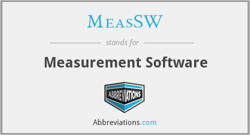 MeasSW - Measurement Software
