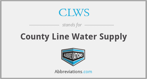 CLWS - County Line Water Supply