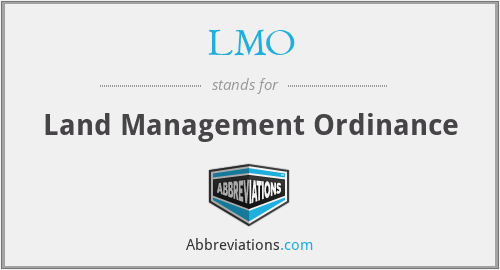 LMO - Land Management Ordinance