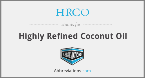 HRCO - Highly Refined Coconut Oil