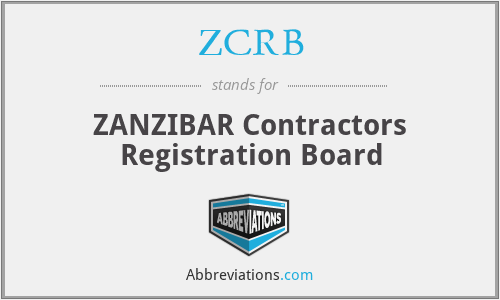 ZCRB - ZANZIBAR Contractors Registration Board