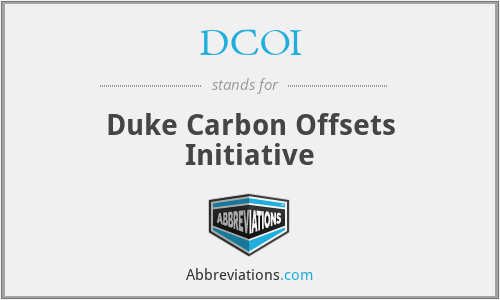 DCOI - Duke Carbon Offsets Initiative