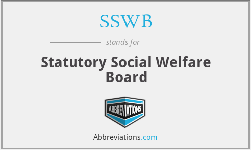 SSWB - Statutory Social Welfare Board