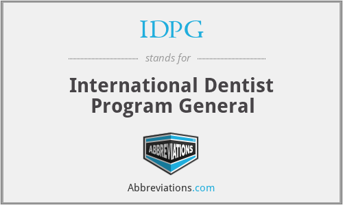 IDPG - International Dentist Program General
