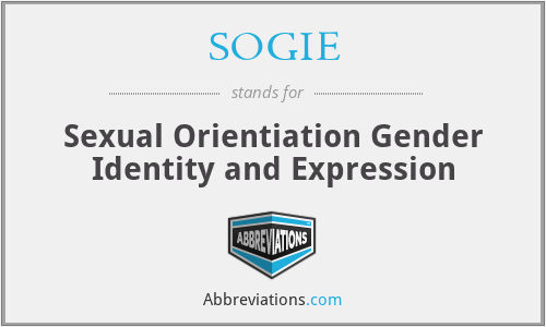 SOGIE - Sexual Orientiation Gender Identity and Expression
